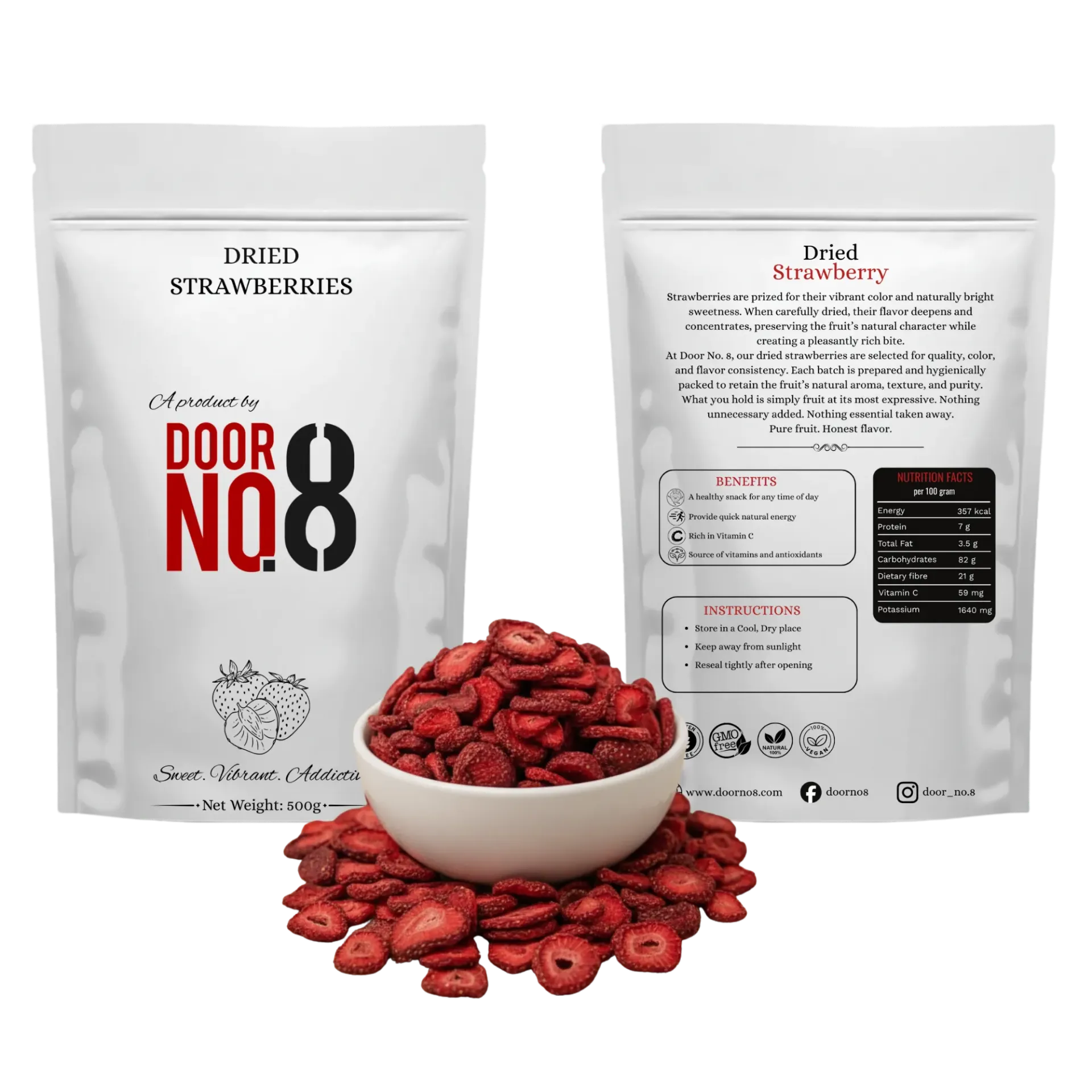 Dried Strawberries (500 Grams)