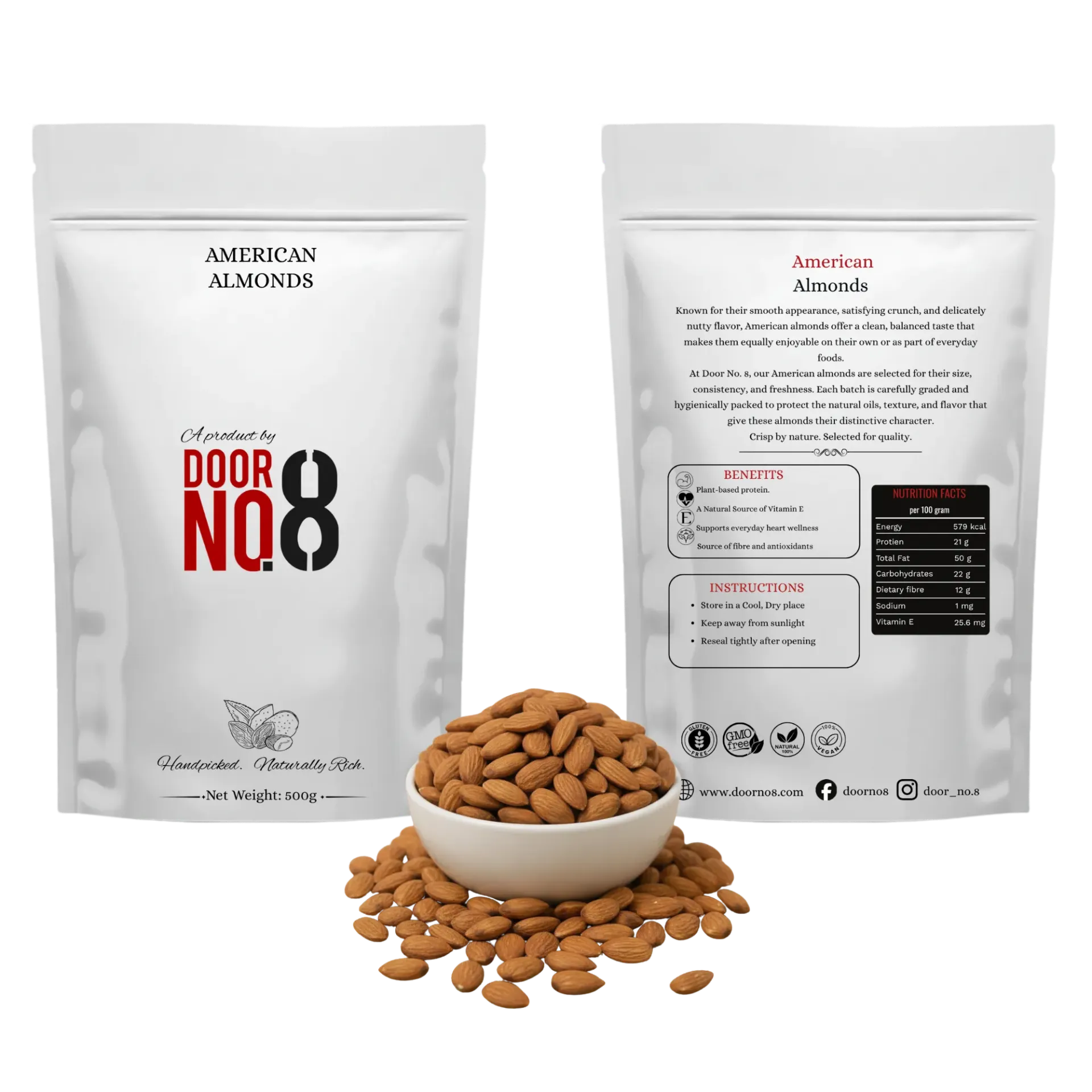 American Almonds (500 Grams)