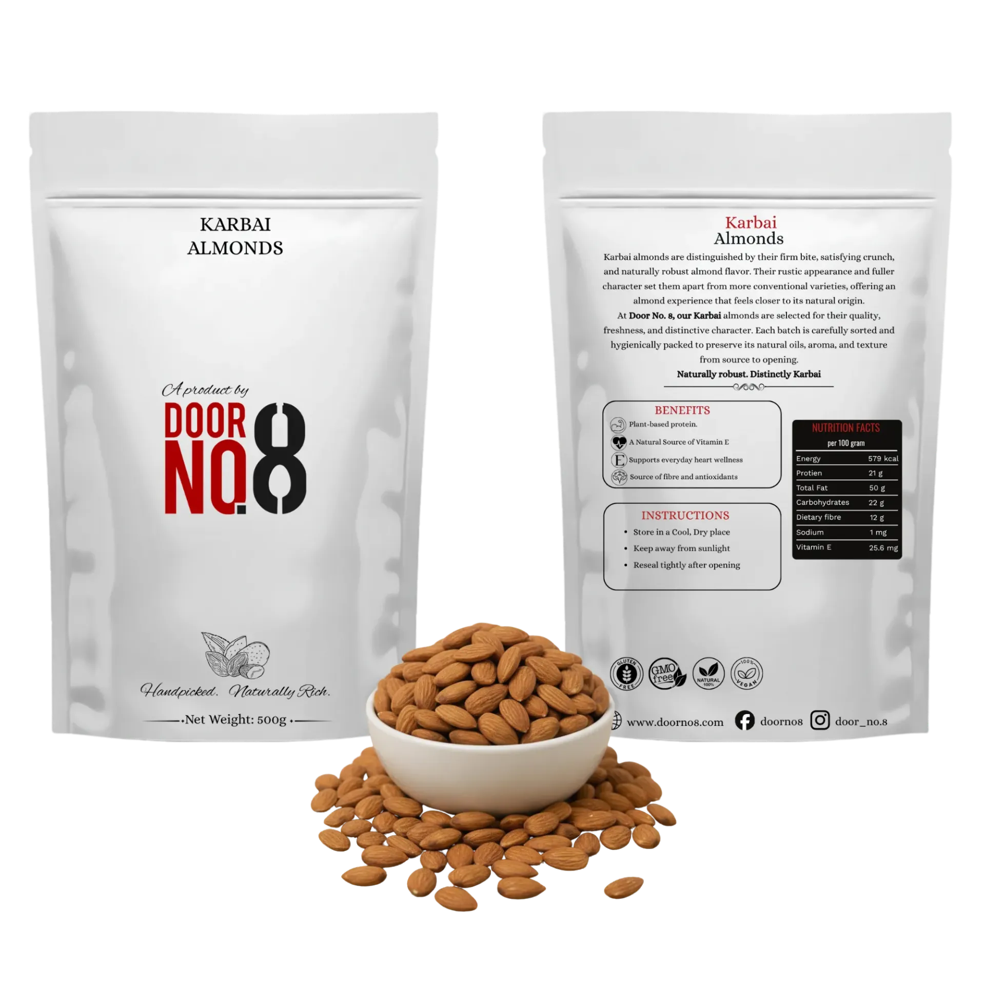 Karbai Almonds (500 Grams)