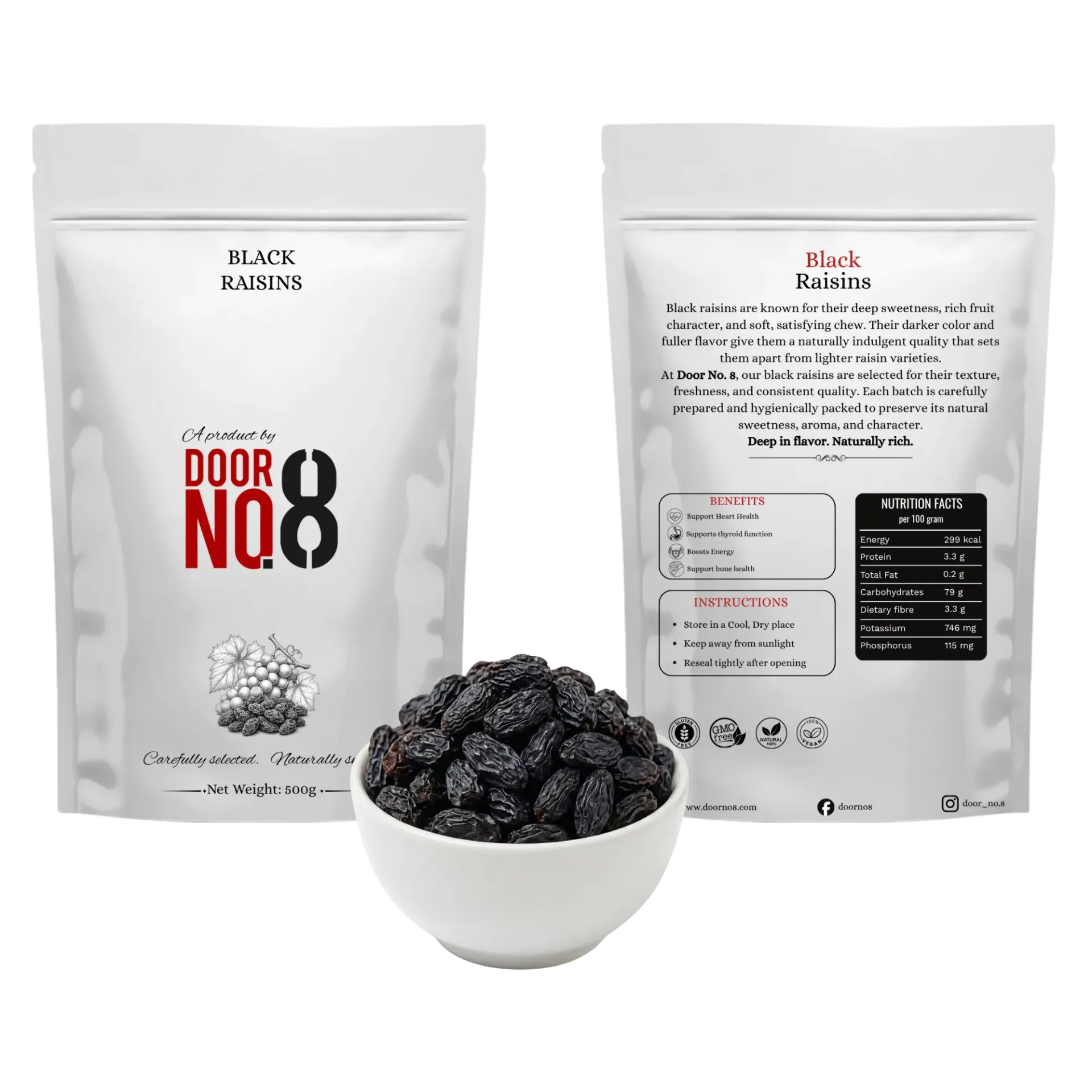 Black Raisins (500 Grams)